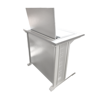 Mobilier éducatif en gros Table d'étude pour étudiants Moniteur caché Bureau d'ordinateur rabattable pliable verrouillable pour l'école