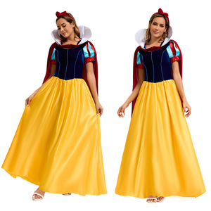 Costume de blanche-neige Yi Xiaoyi pour femmes, robe longue avec cape et nœud, pour Halloween, Cosplay, spectacle sur scène - Product Image 1