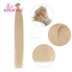 Cabello Liso Natural Virgen Remy Chino 100% al por Mayor con Anillo Nano, Cutícula Alineada, Doble Trama, Sin Caída, Color con Mechas - Product Image 1