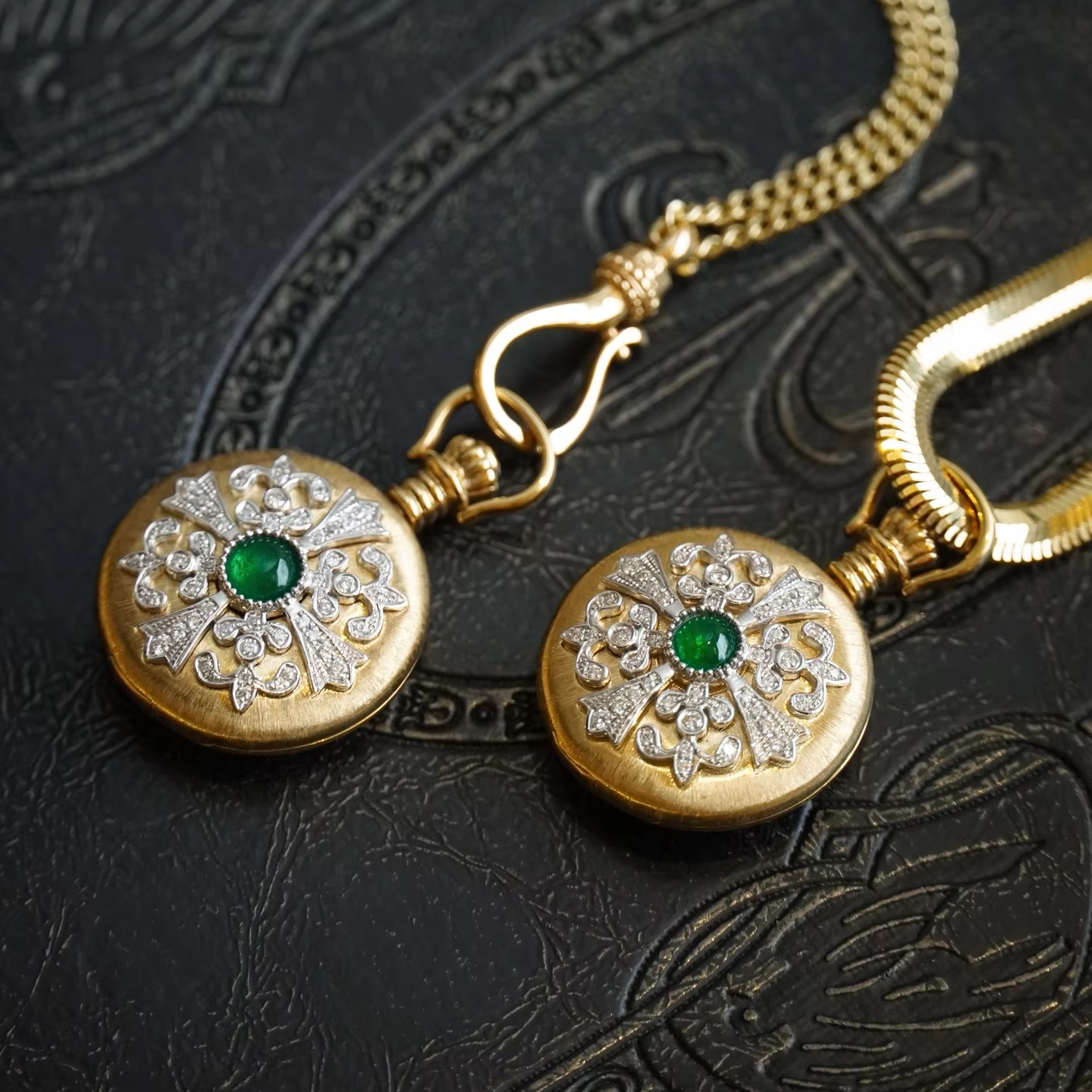 Emerald Lockets Elegant Pendants in 925 Sterling Silver