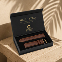 Boîte d'emballage haut de gamme pour bracelet de montre, avec mousse découpée, couvercle magnétique et logo personnalisé pour les marques horlogères