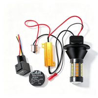 Ampoule LED pour voiture 4014-66SMD, 6000K, blanche, avec faisceau de relais, antibrouillard, clignotant, 12V