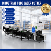 Machine de découpe laser à fibre pour tubes en acier inoxydable et aluminium 2000W, découpeuse de tuyaux CNC AI haute productivité pour livraison rapide et à faible coût