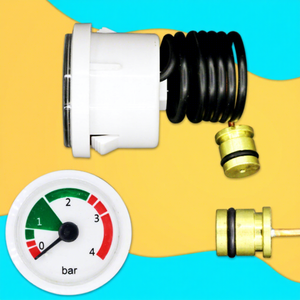 Manomètre de pression d'eau Ferroli CM27-1 4 bars avec tube capillaire en laiton pour pièces de chaudière murale - Product Image 1