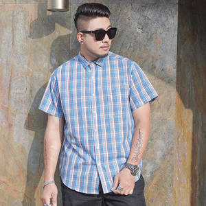 2023 grande taille chemise à manches courtes décontracté ample multicolore tout avec coton Plus gros chemise à manches courtes hommes - Product Image 2