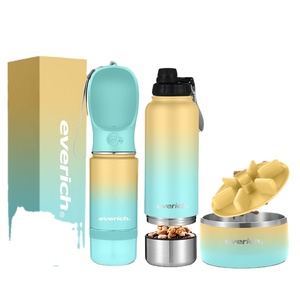 MUESTRA GRATUITA Nueva Botella de Agua Portátil 2 en 1 para Mascotas, Taza para Beber al Aire Libre y Recipiente de Acero Inoxidable para Alimentar Perros - Product Image 4