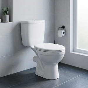 Inodoro de Dos Piezas de Diseño Parma de Estilo Europeo Moderno, Inodoro de Piso con Cisterna Integrada - Product Image 2