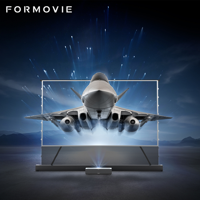 2024 Brand New Wupro X Formovie 120inch CBSP Floor Rising Projector Screen 4K UHD Home Theater Smart Motorized Projection Screen