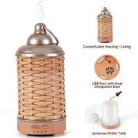 Humidificateur évaporatif USB automatique à 7 LED de couleur personnalisées, pour usage domestique et extérieur, en plastique, faible bruit