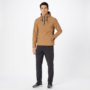 Wholesale Bulk Custom Men Finer Threads Hooded Vintage Nylon <b>Zip</b>-<b>Up</b> Windbreaker <b>Jacket</b> and Shorts Two-Piece Set - Product Image 1