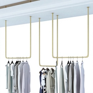 U-shaped Shelf Hanging Garment <b>Wall</b> Mounted Metal Display Rack for Wedding Dress Organization - Product Image 1