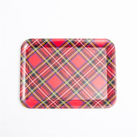 Mini plateau en plastique d'impression Table Spinning Plateaux de vacances Rectangle Cadeau Pas Cher Charge Plateau en plastique