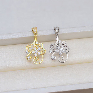 Pendentif en argent S925 fait main avec perle baroque, collier vide pour femme, accessoire de fabrication de bijoux, trouvailles et composants 1431 - Product Image 2