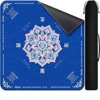 Tapis de Mahjong pour table 31,5x31,5 pouces en caoutchouc naturel, style américain, antidérapant, réduction du bruit, housse de table de jeu, stock de dés