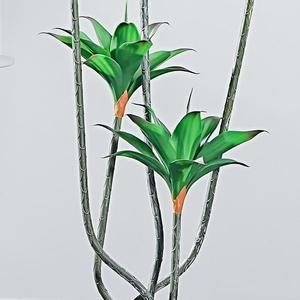 ต้นอะกาเว่ประดิษฐ์ Meng Jie ขนาด 100-200 ซม. ต้นไม้ตกแต่งภายในแบบตั้งพื้น - Product Image 2