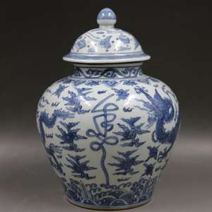 คุณภาพสูงจีนมือวาดสีฟ้าสีขาวรูปแบบ<span class=keywords><strong>มังกร</strong></span> Porcelain ตกแต่งขิงเซรามิค - Product Image 2