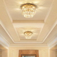 Lustre moderne nordique créatif à LED, cristal K9, base en métal, indice de protection IP55, blanc chaud 3500K, CRI80, éclairage de luxe pour mariage