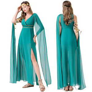 Disfraz de Diosa Griega, Vestido Largo de Gasa Verde, Disfraz de Cosplay para Adultos, Disfraz de Fiesta, Disfraz de Carnaval de Halloween - Product Image 1