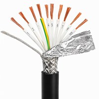 Câble de signalisation et de commande RVVP en cuivre sans oxygène isolé PVC, blindé, 0,2 mm, 0,3 mm, 0,5 mm, 0,75 mm, 1,5 mm, 10/12/16/20/24/30 conducteurs