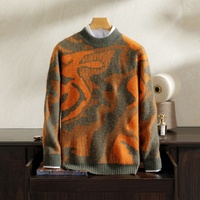 Pull en cachemire pur épais pour homme, tricot jacquard 7GG, lourd, chaud pour l'hiver, décontracté, à porter au quotidien