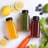 Bouteilles en plastique PET carrées personnalisées à prix avantageux de 120 ml, 150 ml, 250 ml, 350 ml, 500 ml, 1000 ml pour les entreprises de jus