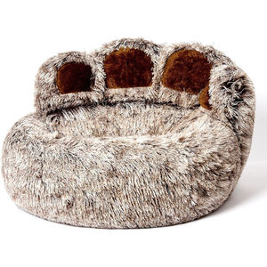 ผู้ผลิตขายส่ง รับผลิตเตียงสุนัขขนปุยรูปอุ้งเท้าหมี พร้อมสกรีนโลโก้ตามสั่ง - Product Image 1