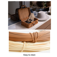 1 pièce en gros Panier cadeau décoratif en rotin PP tressé pour Noël, nouveau-né, garniture tissée pour panier en vrac