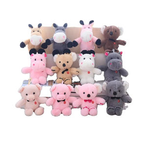 <span class=keywords><strong>Prix</strong></span> usine 35CM jouets en peluche ours en peluche <span class=keywords><strong>Mini</strong></span> jouet griffe peluche hippopotame jouets avec porte-clés Machine distributeur automatique poupée - Product Image 1