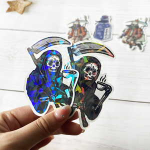 定制光泽哑光饰面模切全息感谢贴纸定制标志促销二维码商务贴纸 - Product Image 6