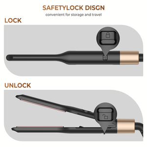 Портативный мини-утюжок с ЖК-дисплеем, электрический выпрямитель для волос - Product Image 3