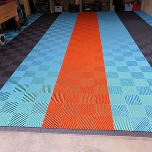 Carreaux de <span class=keywords><strong>sol</strong></span> de <span class=keywords><strong>garage</strong></span> en plastique à emboîtement certifiés pour travaux lourds <span class=keywords><strong>Dalle</strong></span> d'entrepôt simple de couleur industrielle facile à installer pour PP - Product Image 1