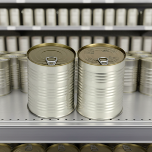 Conteneurs en tôle ronds personnalisés avec logo, qualité alimentaire, avec couvercles, impression offset pour sandwichs, pain, bonbons et lait - Product Image 1