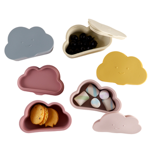 Caja de Almacenamiento de Silicona para Snacks de Bebé, Recipiente Portátil para Alimentos, Vajilla de Viaje, Caja de Snacks de Silicona con Diseño de Nube - Product Image 6