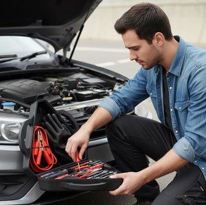 Kit d'outils d'urgence pour voiture, évasion routière, sauvetage, déverrouillage, marteau de sécurité, brise-vitre, déverrouillage de porte, câble de démarrage, booster de démarrage, vente chaude - Product Image 5