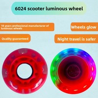 Roues de patins à roulettes lumineuses à double rangée en PU silencieuses et résistantes à l'usure pour les enfants de 3 à 6 ans