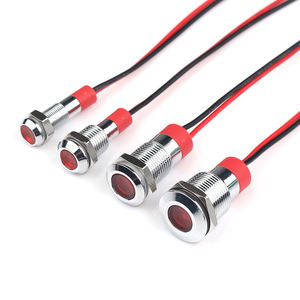 Growmoon 6mm 8mm 10mm 12mm montage sur panneau <span class=keywords><strong>12V</strong></span> 24V lampe pilote métal voyant lumineux bouton d'arrêt d'urgence - Product Image 4