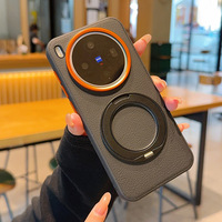 Étui de téléphone portable en cuir PU de luxe avec anneau magnétique rotatif pour Vivo X300 Ultra X200 Pro X300s X100 Ultra
