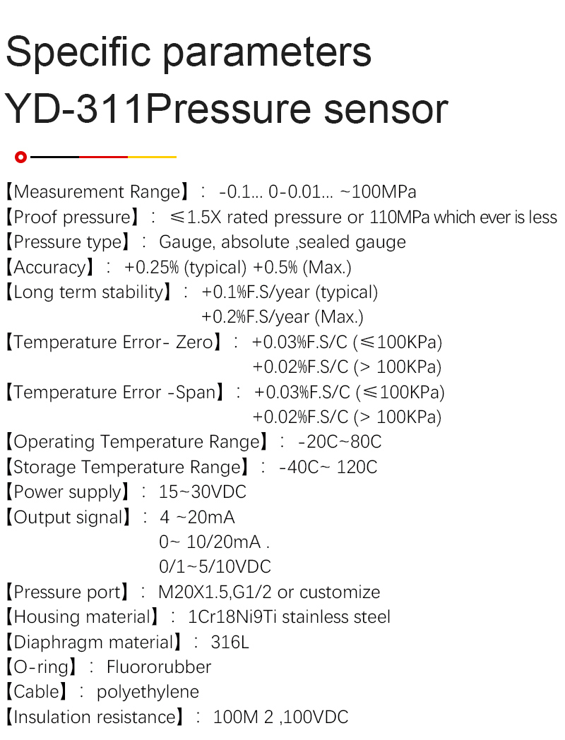 China Suppliers Low Cost Digital Pressure Sensor For Water 4 - 20ma