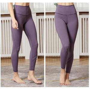 Leggings Deportivos de Yoga para Mujer, Color Morado, Sin Costuras, de Alta Calidad, para Entrenamiento, Fitness y Gimnasio - Product Image 3