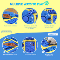 Tapis interactif de distribution de friandises pour chiens et chats, jouet de puzzle pour animaux, tapis de renifflement pour l'alimentation lente, anti-ennui, pour cacher la nourriture