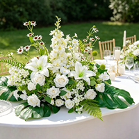 Décoration de table en fleurs de soie, centre de table, boule de fleurs artificielles, ornement floral pour banquet de mariage, décoration de table à manger, décoration de la maison