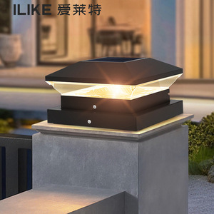 Ilike Solar <b>Pillar</b> <b>Light</b> 8led Aluminum Alloy Outdoor Garden Fence Lighting - Product Image 1