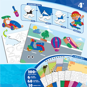 Innovative principesse DIY Foil Art Stickers Kit di giocattoli in pasta creativa per bambini Paint decorare carte di facile utilizzo attività creativa - Product Image 2