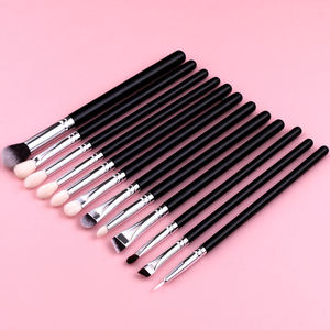 Ensemble de 12 pinceaux de maquillage professionnels pour le visage et les yeux, poils de chèvre, pour les yeux, les sourcils, le liner, les lèvres, outil cosmétique, kit de pinceaux de maquillage pour les yeux - Product Image 3