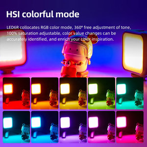 DF Wholesale LED6R 6Bi 6W RGB Luz LED para Cámara de Video, 13 Efectos FX, Batería Recargable, Luz de Relleno para Fotografía, Luz para Cámara L - Product Image 3