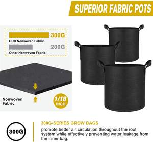 Bolsa <span class=keywords><strong>de</strong></span> tela no tejida para cultivo <span class=keywords><strong>de</strong></span> patatas, <span class=keywords><strong>maceta</strong></span> <span class=keywords><strong>de</strong></span> jardinería <span class=keywords><strong>de</strong></span> 1/ 3/ 5/ 7/ 10 galones - Product Image 4