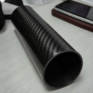 Tubo de Fibra de Carbono 3K de Alto Rendimiento, Diámetro Exterior de 3 Pulgadas (76 mm), 3.5 Pulgadas (89 mm), Tubo de Fibra de Carbono de Gran Diámetro Personalizado de 3 Pulgadas - Product Image 1