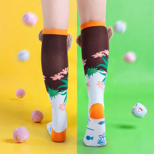 3 डी कार्टून भालू फैशन गर्ल्स क्रू हाई ट्यूब मोजे उच्च लोच स्वतंत्र पैकेजिंग बुना हुआ शैली प्यारा डिजाइन - Product Image 4