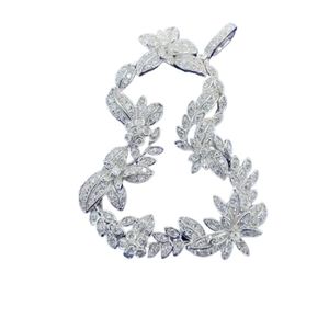 Xinfly 18K Gold Natural Diamond Cluster Pendant <b>Necklace</b> Full of Diamonds Flower Fortune Gourd Fine Pendants & Charms - Product Image 5