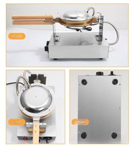 เครื่องทำขนมวาฟเฟิลกรวยลายสก็อตแบบไฟฟ้า พร้อมระบบควบคุมเชิงพาณิชย์ เคลือบสารกันติด - Product Image 3